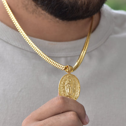 Cadena Cubana + Dije Virgen Guadalupe