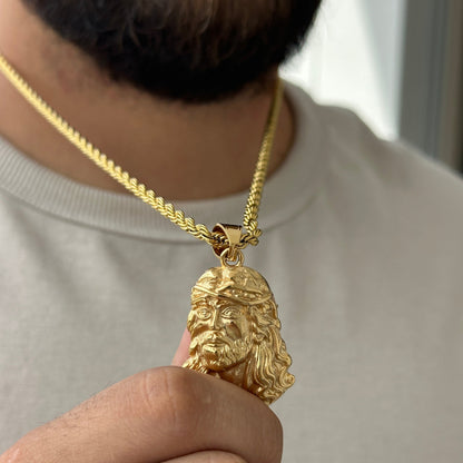 Cadena Lazo + Rostro Tallado (PULSERA GRATIS)